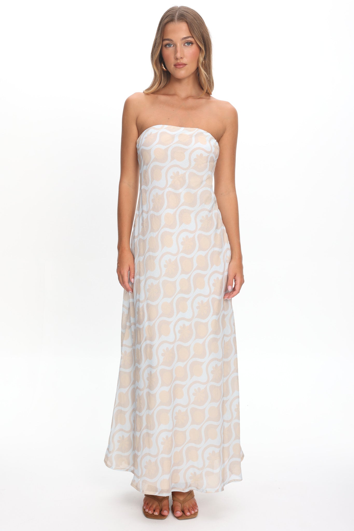 Artice Strapless Maxi Dress Print Geo Secondary image