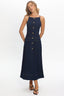 Love's Embrace Button Front Maxi Dress Indigo