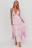 Auguste Tiered Frill Strappy Back Dress Lilac