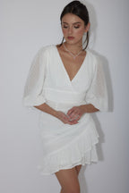 Wild Honey Hail Spot Mini Dress White