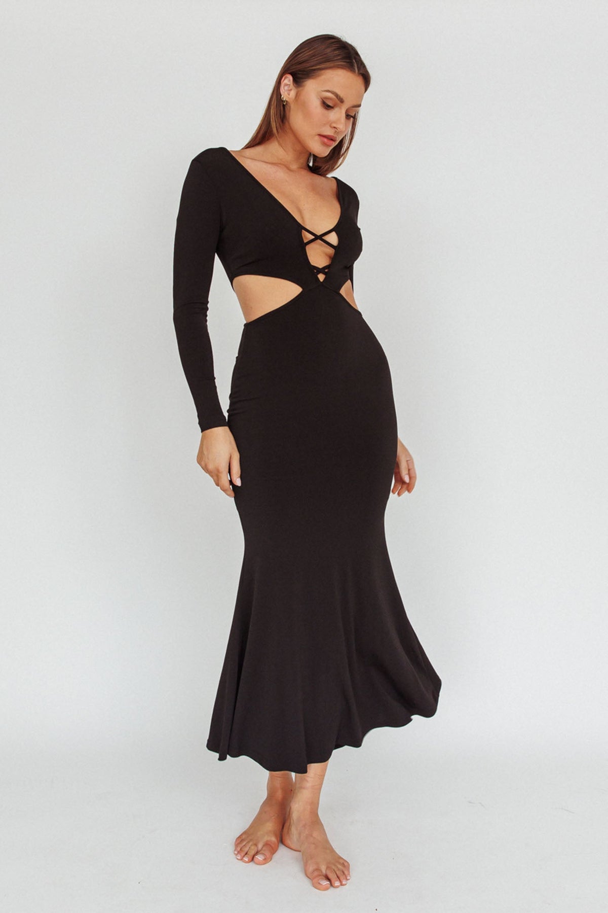 Dress Codes Cut-Out Maxi Dress Black