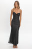 Fortune Bust Tie Maxi Dress Sparkle Black