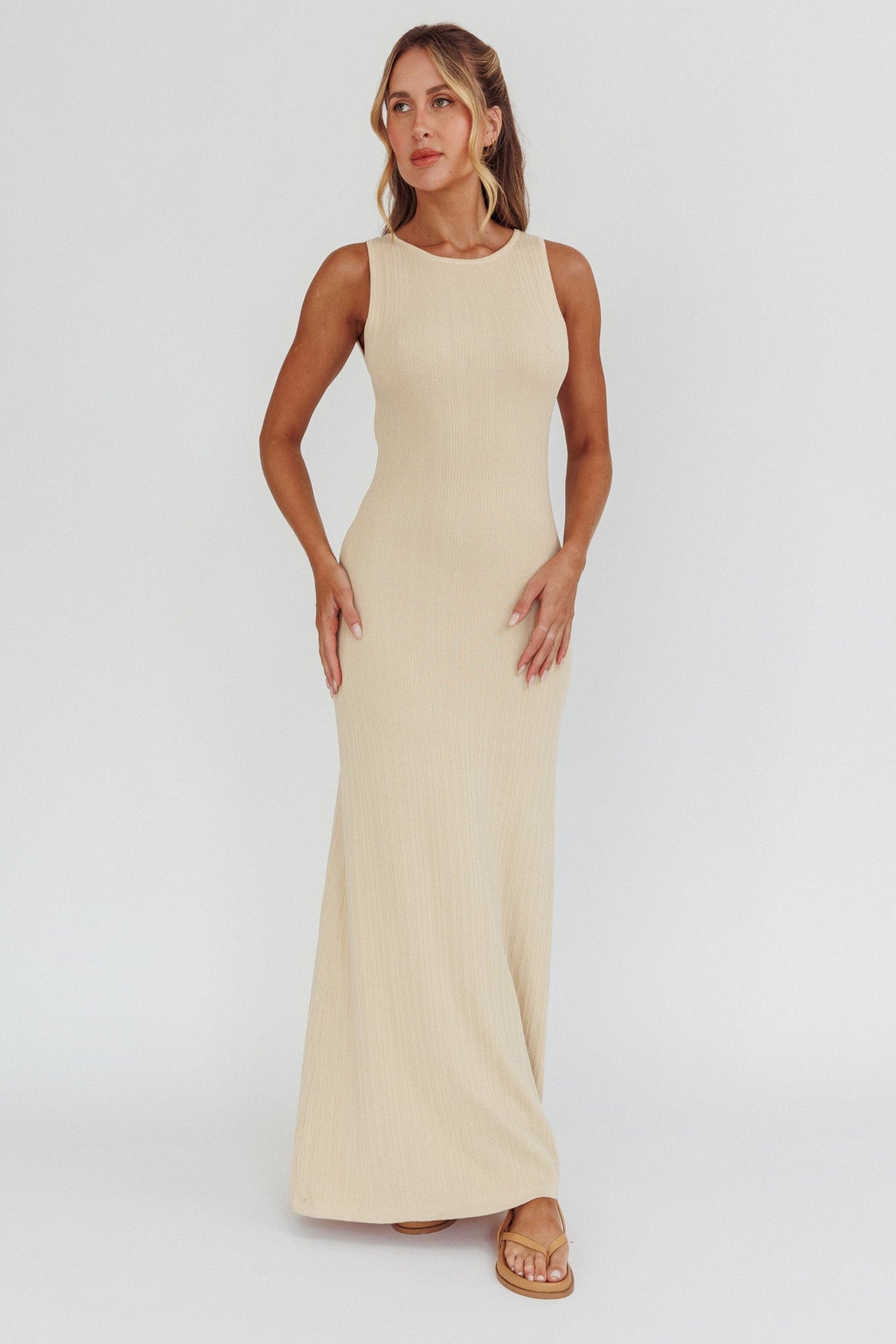Tarli Low Back Maxi Dress Butter Main image