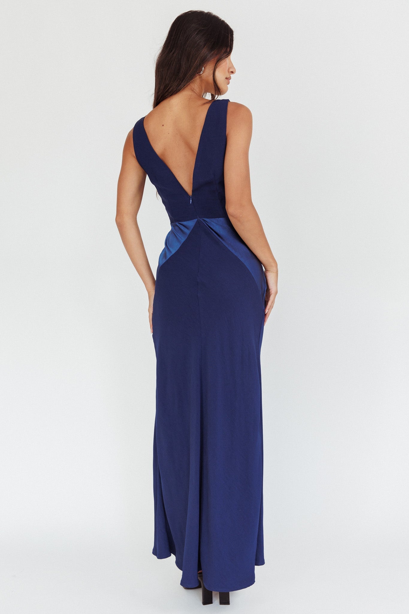 Soul Fire V-Neck Maxi Dress Navy Secondary image