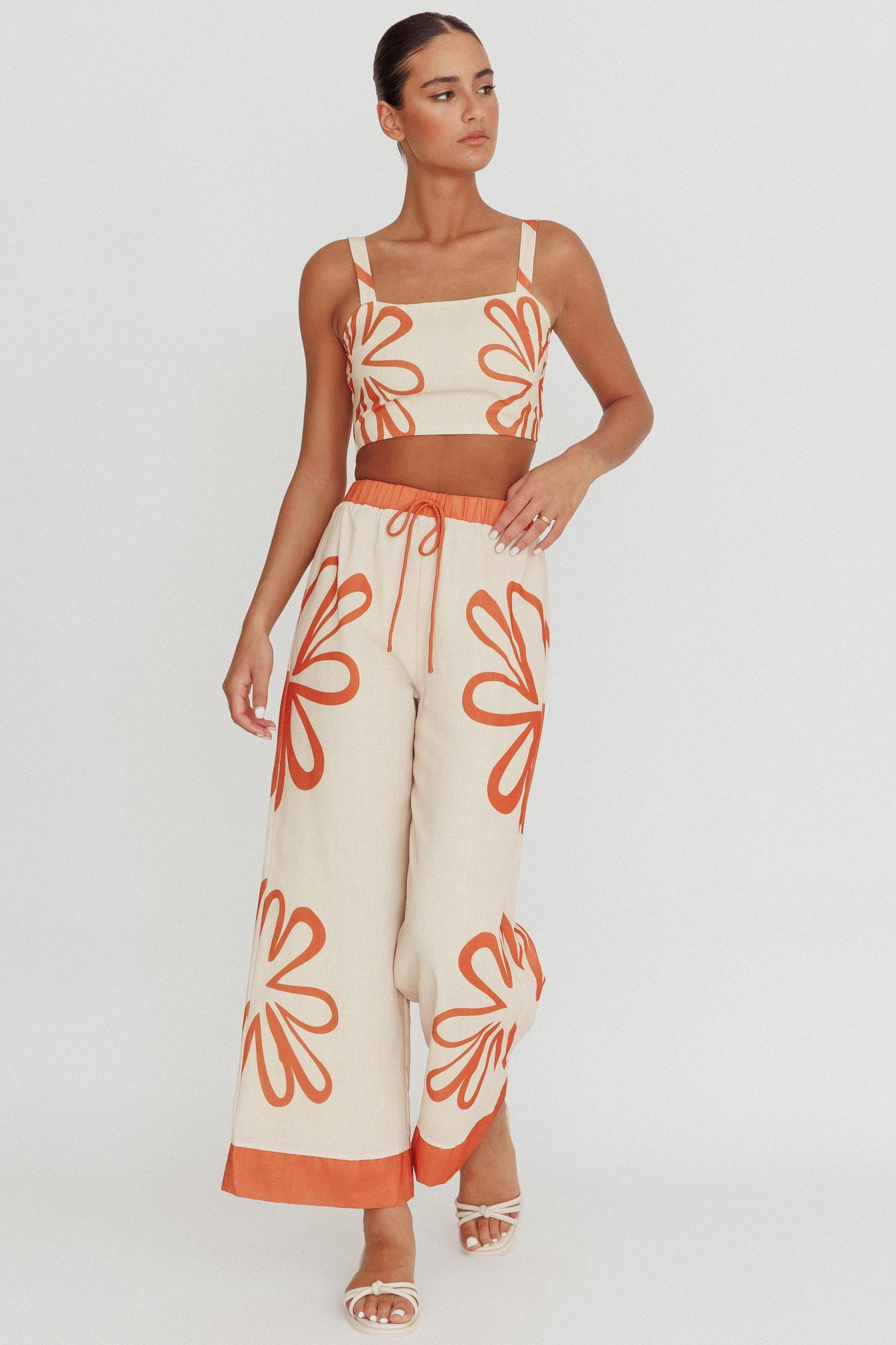 Briar Square Neck Cropped Top Rust Beige Secondary image