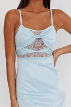 Wyatt Lace Twish Bust Maxi Dress Baby Blue