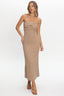 Letisha Textured Halter Maxi Dress Clay
