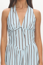 Cabana Stripe Maxi Dress Light Blue