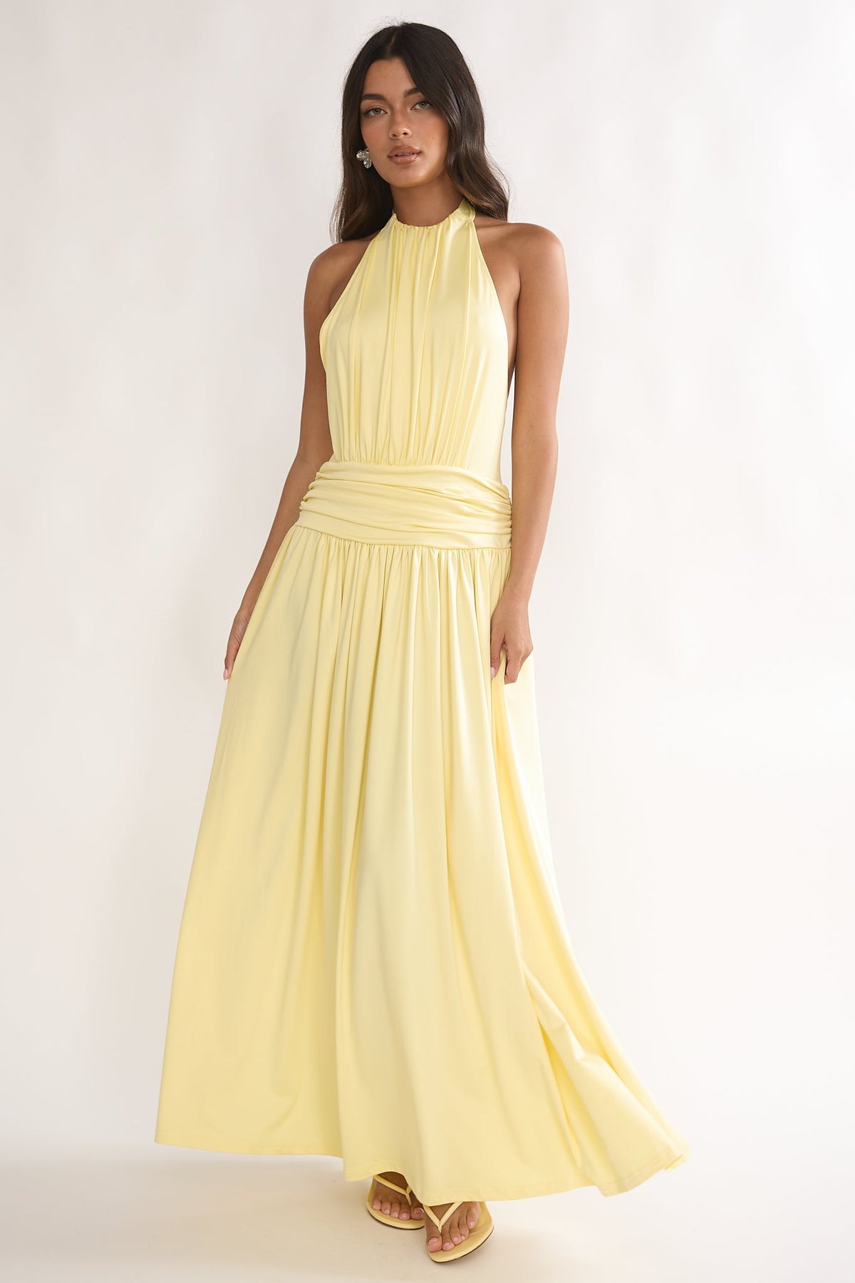 Trouville Backless Halter Maxi Dress Sunflower Main image