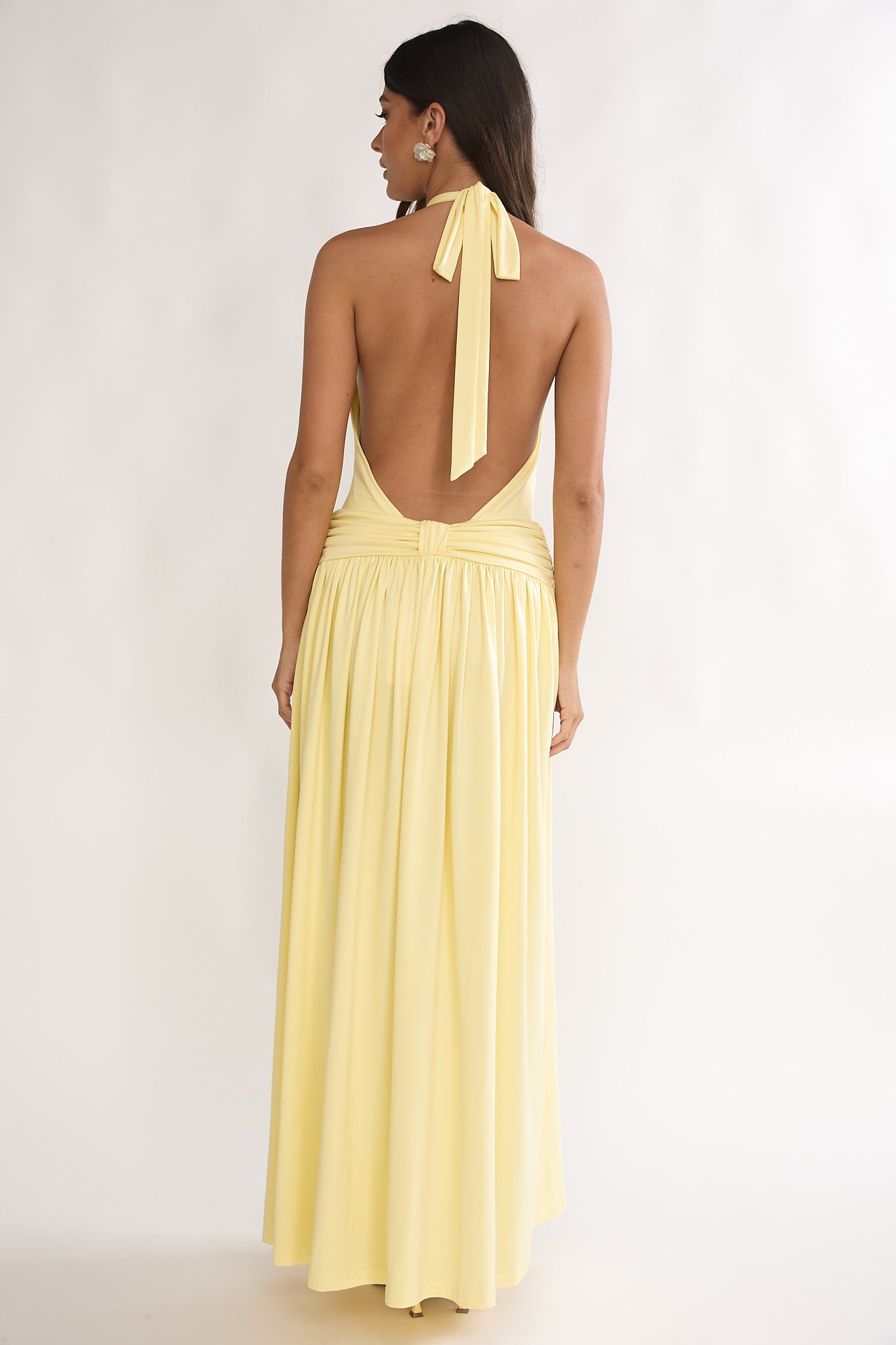 Trouville Backless Halter Maxi Dress Sunflower Secondary image