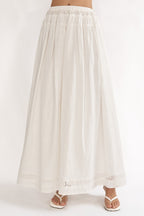 Beliza Lace Trim Skirt White