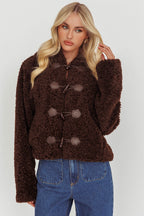 Elaris Hooded Toggle Jacket Brown