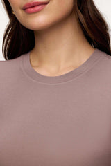 Sporty Rib Bra Tee | Cocoa