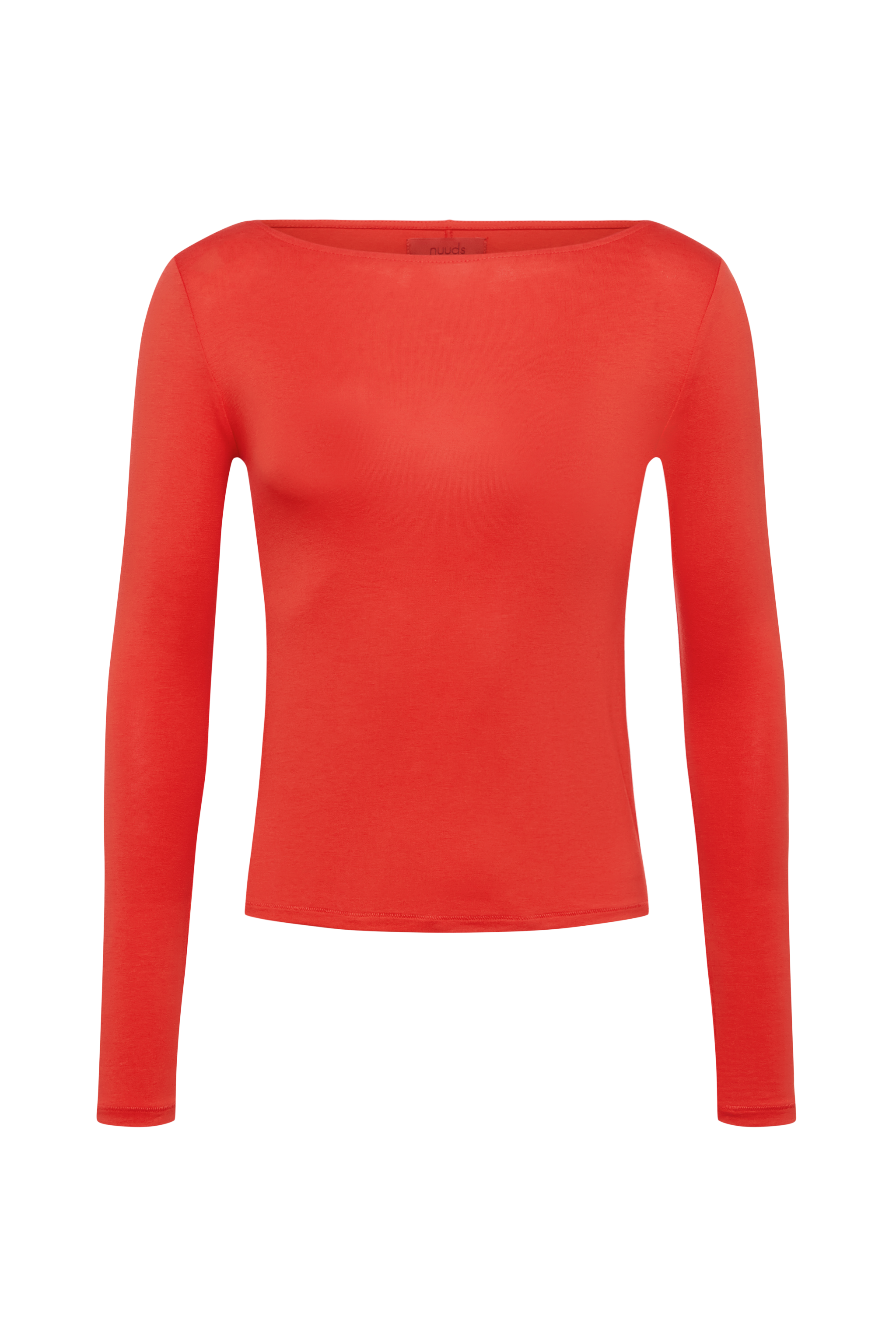 Slinky Jersey Boat Neck Long Sleeve Shirt | Chili