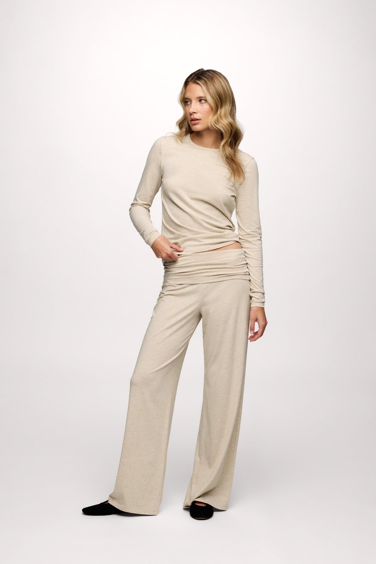 Slinky Jersey Lounge Set | Heather Oat