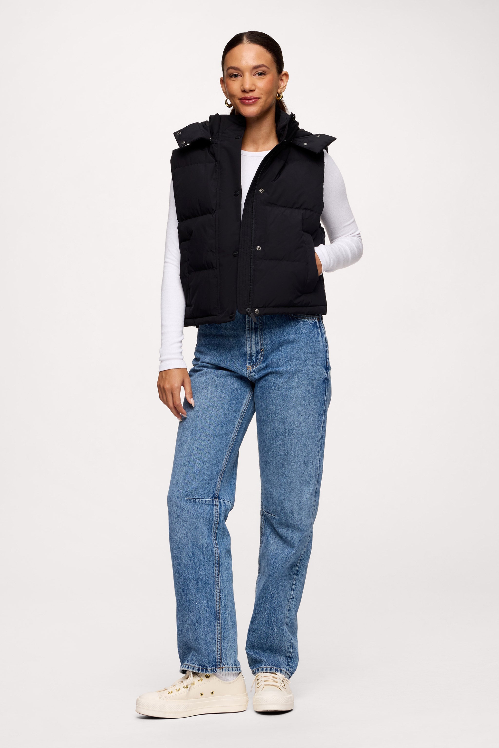 Peak Puffer Vest | Black