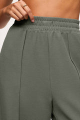 Performance Waffle Wide Leg Pant | Olive