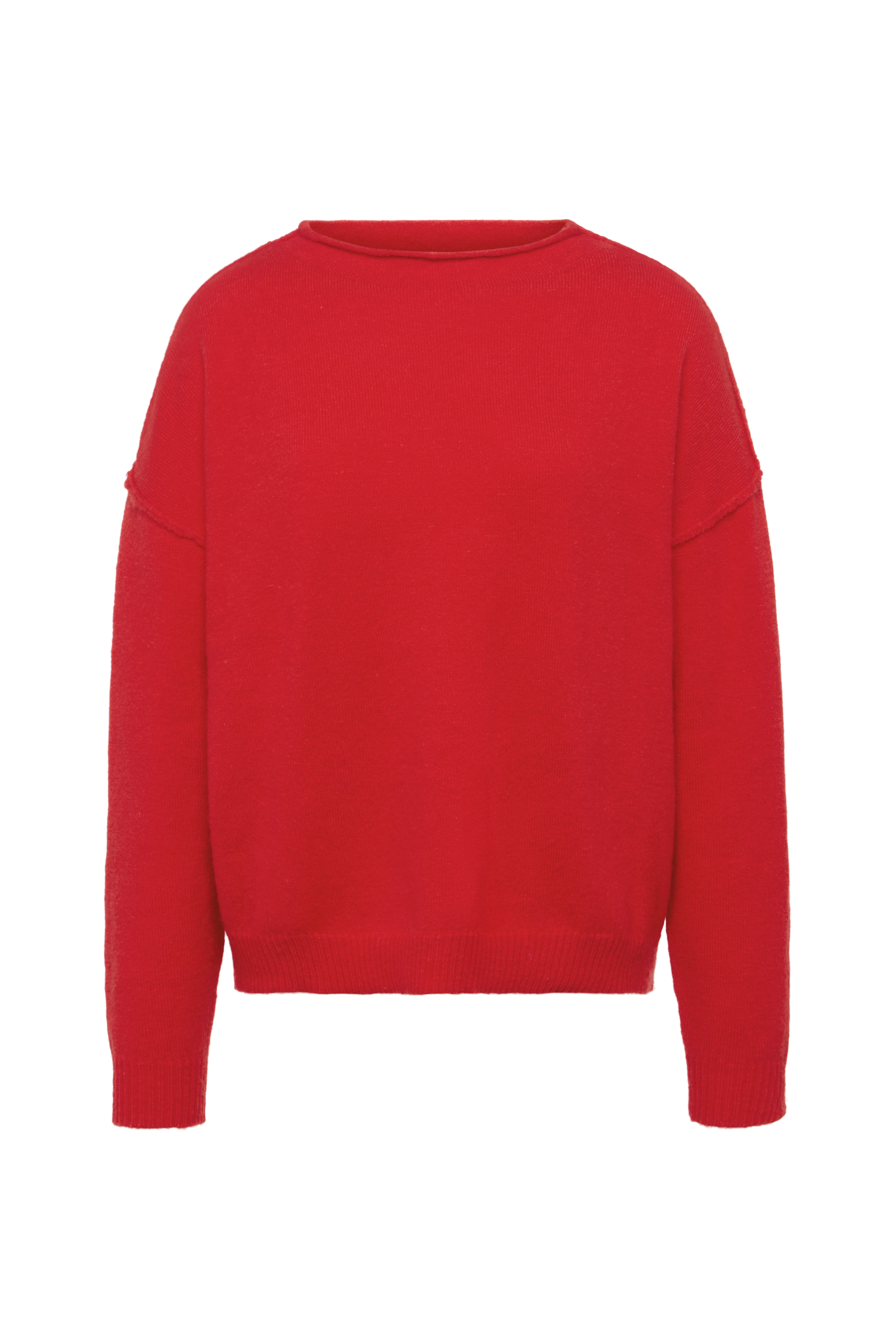 Cozy Knit Mockneck Sweater | Chili