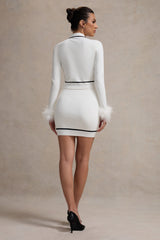 Seine | Cream Knit Mini Skirt