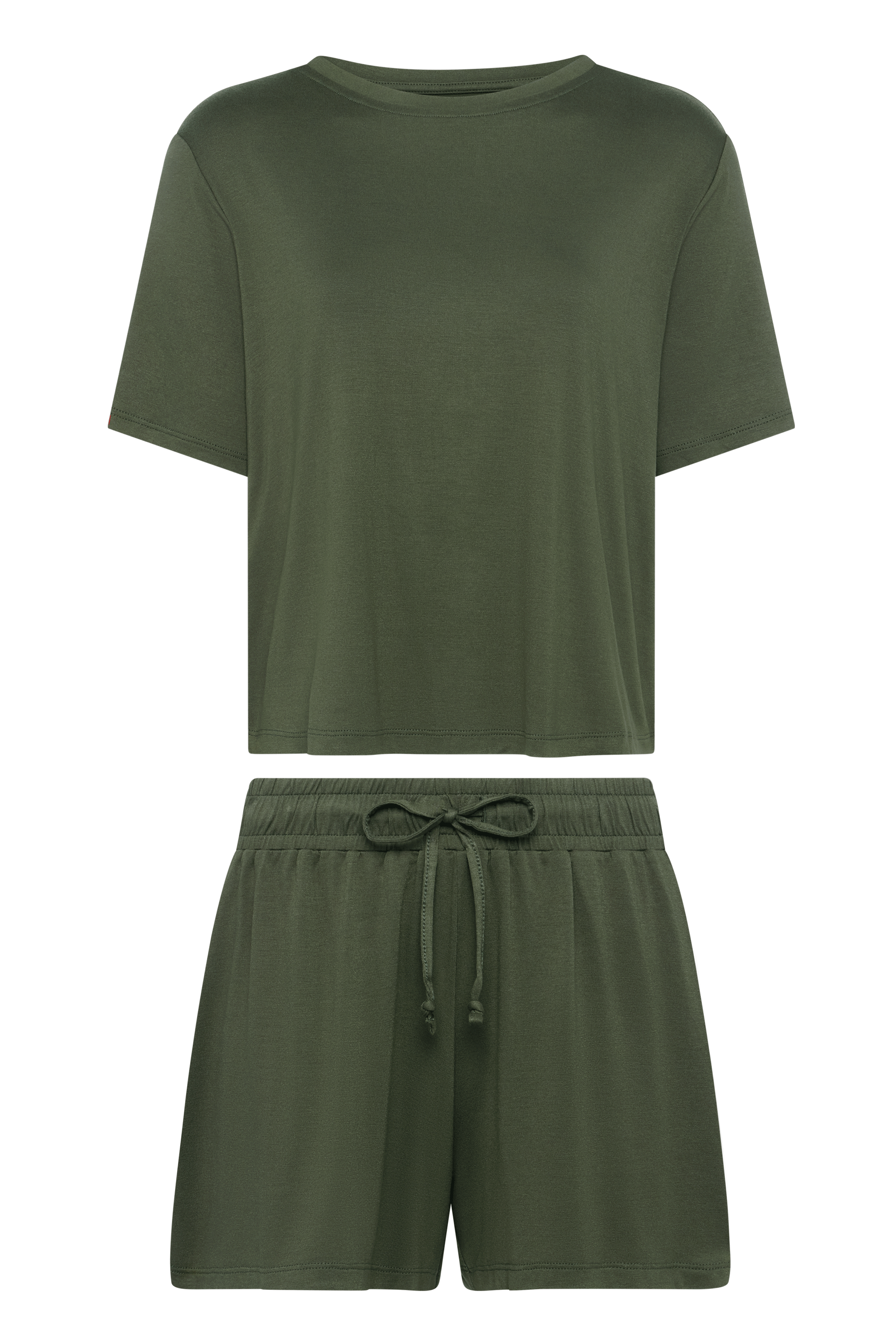 Pajama Short Set | Darkest Olive