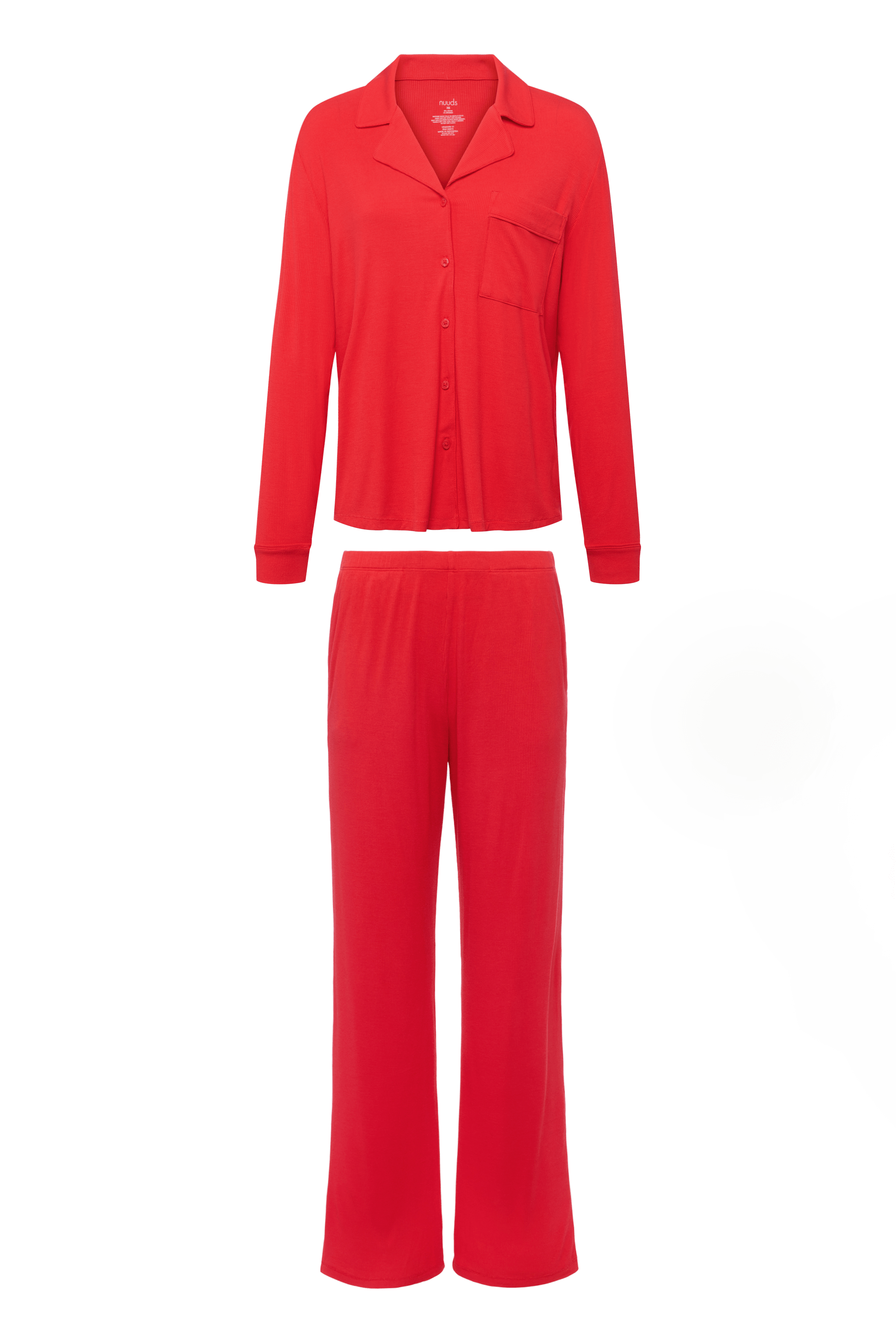 Button Front Pajama Set | Chili