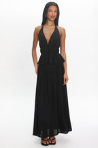 Underground Tiered Maxi Skirt Black