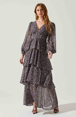 Lbruh Anora Floral Tiered Maxi Dress