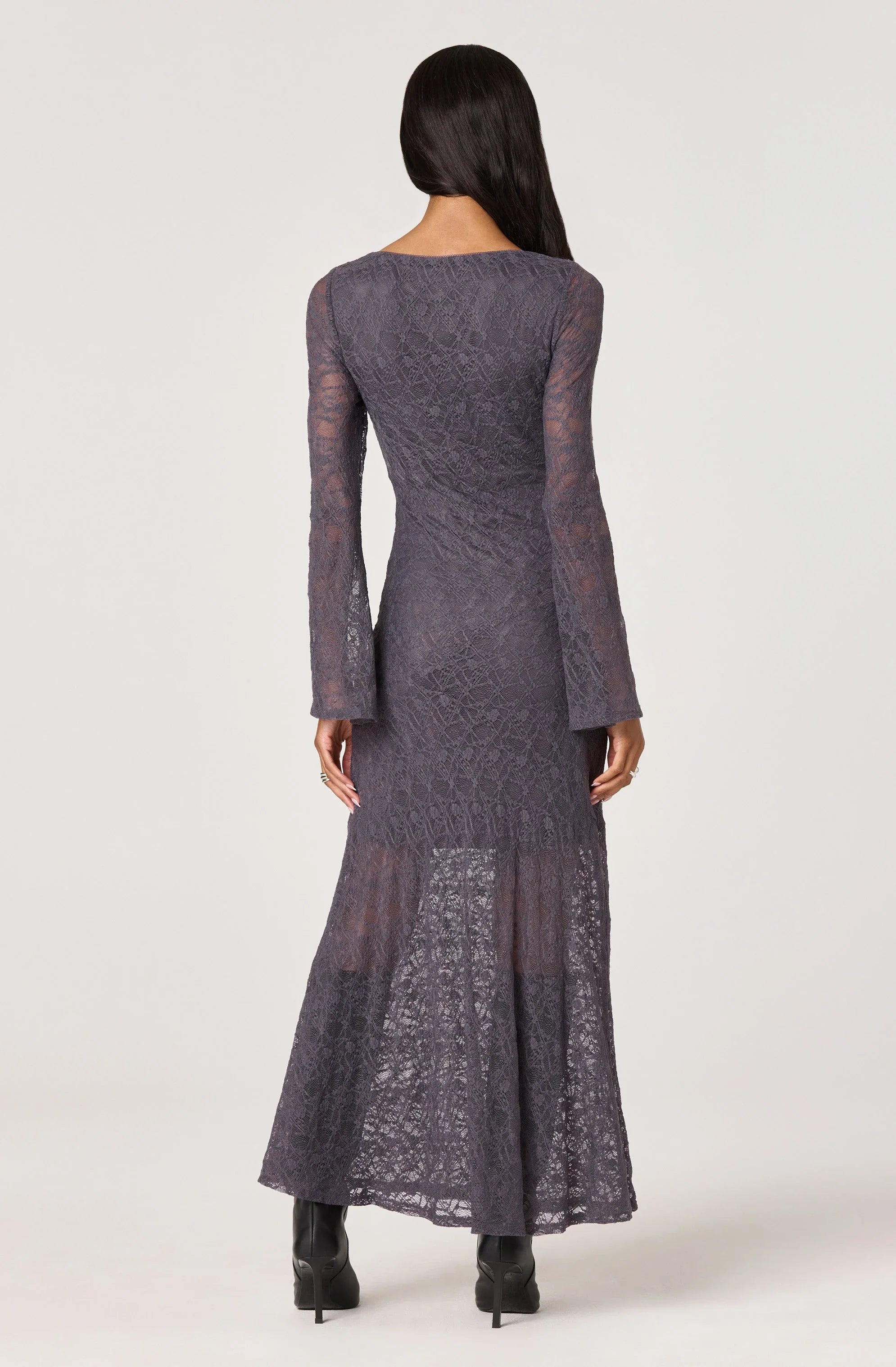 Lbruh Long Sleeve Lace Maxi Dress