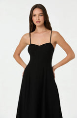 Lbruh Linen-Blend A-Line Midi Dress