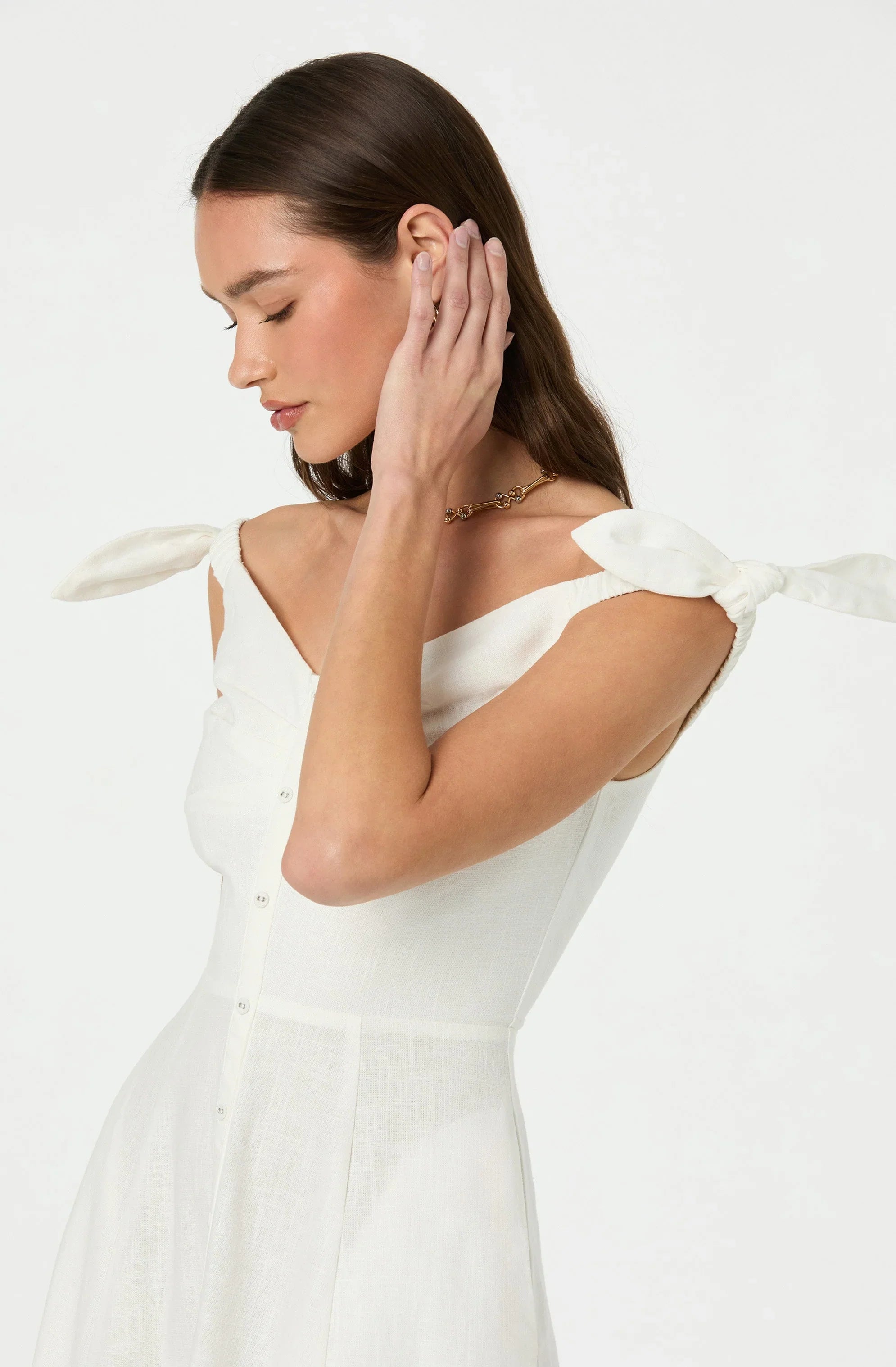 Lbruh Charelin Linen Off Shoulder Dress