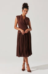 Lbruh Mixed Media Vest Wrap Dress