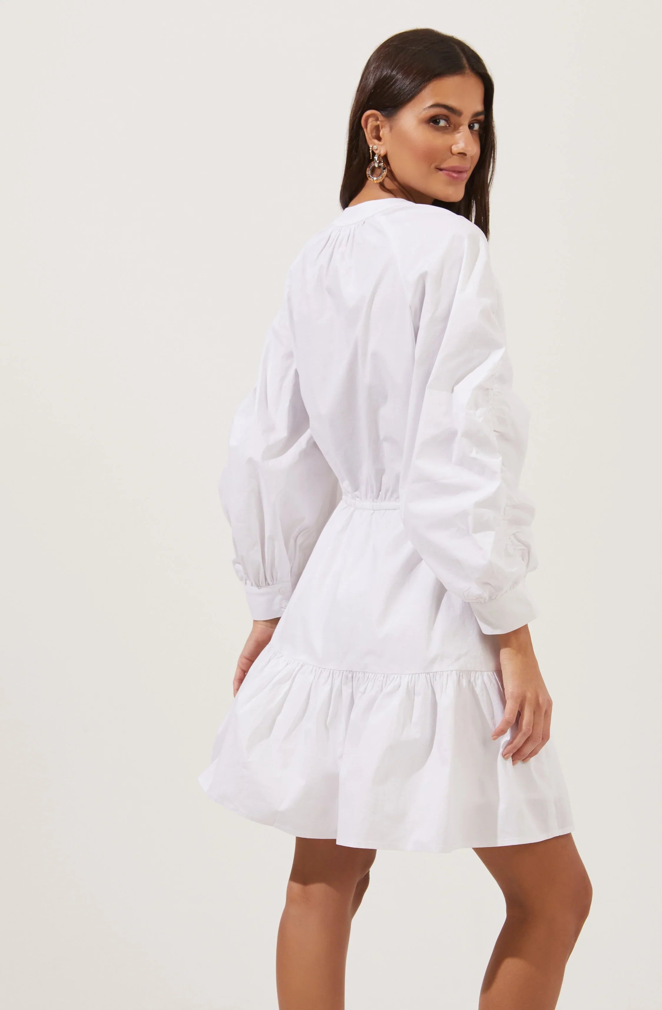 Lbruh Ruched Long Sleeve Dress