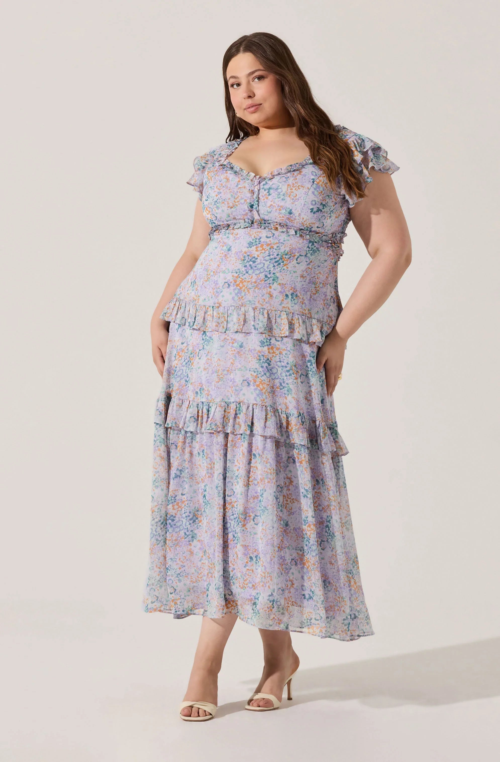 Lbruh Mable Floral Tiered Ruffle Maxi Dress