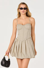 Inixyf Chasity Houndstooth Bustier Top