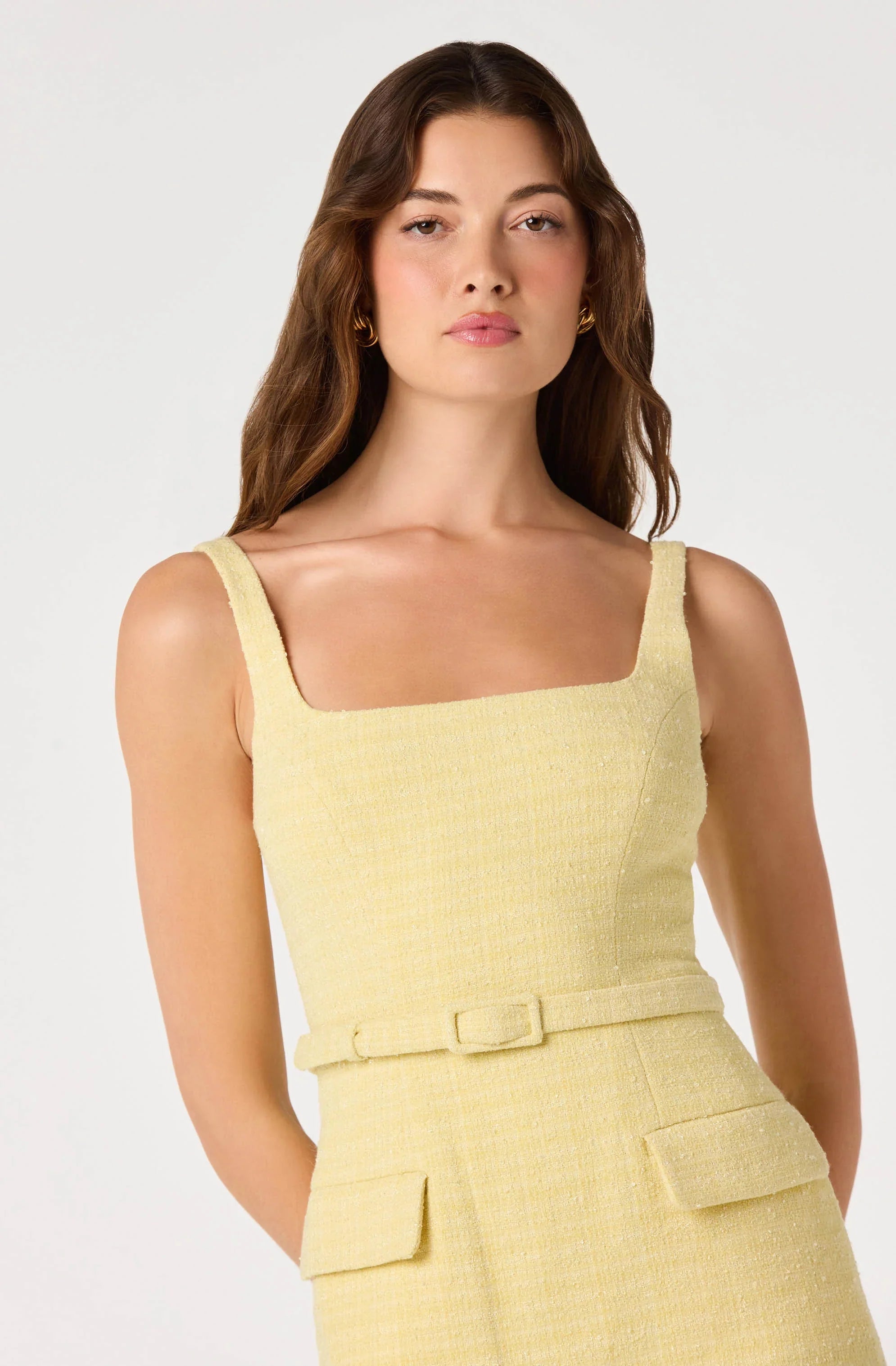 Lbruh Adelyn Belted Tweed Mini Dress