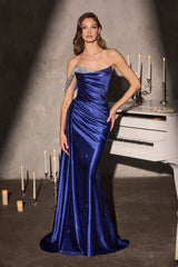 Demi Gown - One Shoulder Glitter Stretch Dress