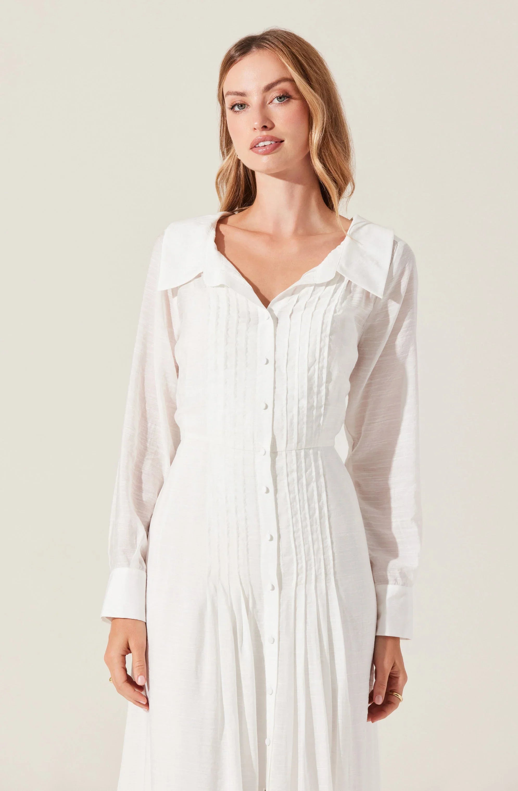 Lbruh Diell Pleated Midi Dress