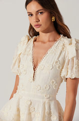 Lbruh Arianell Embroidered Floral Tiered Dress