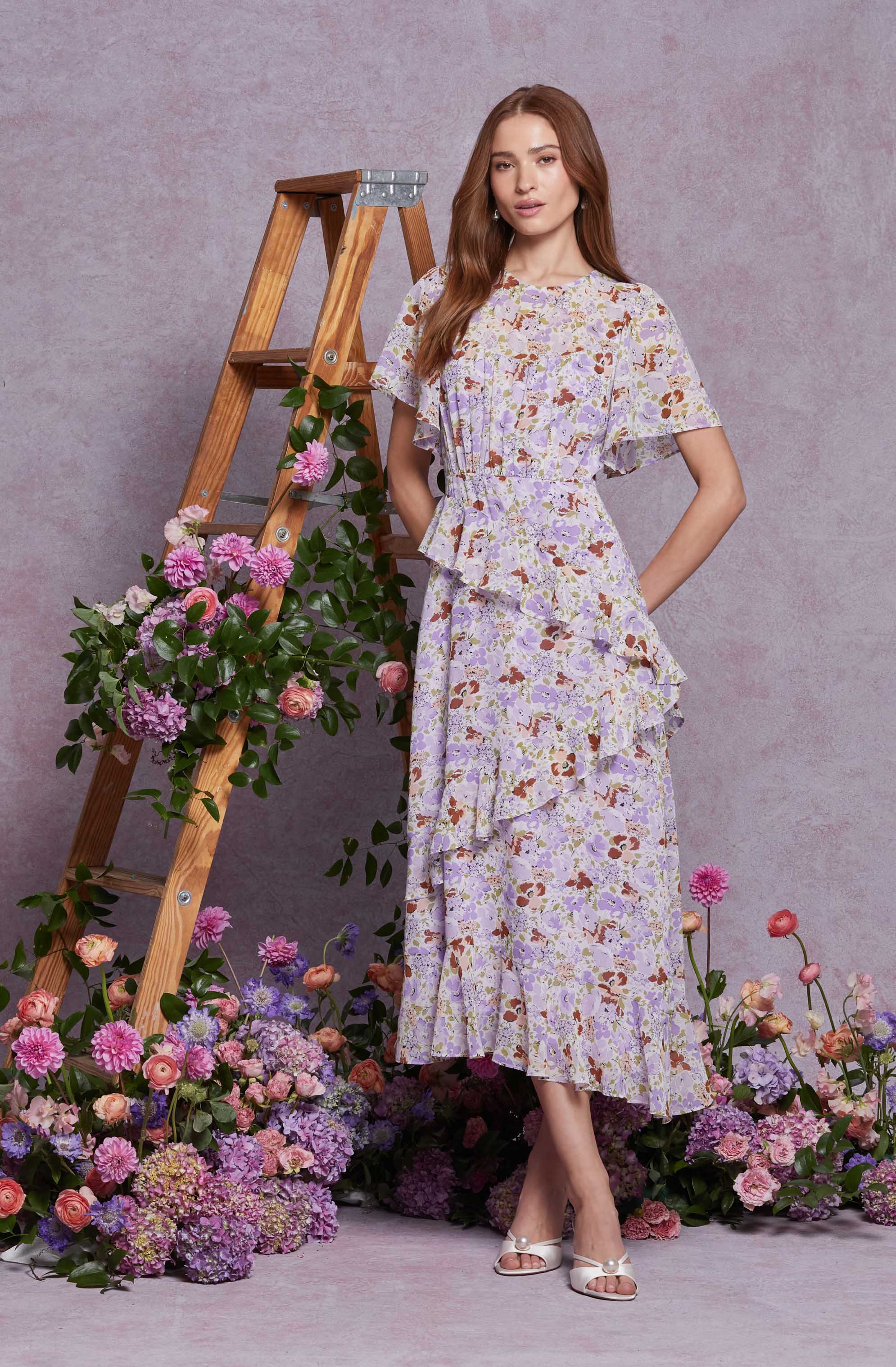 Lbruh Floramae Floral Ruffle Dress