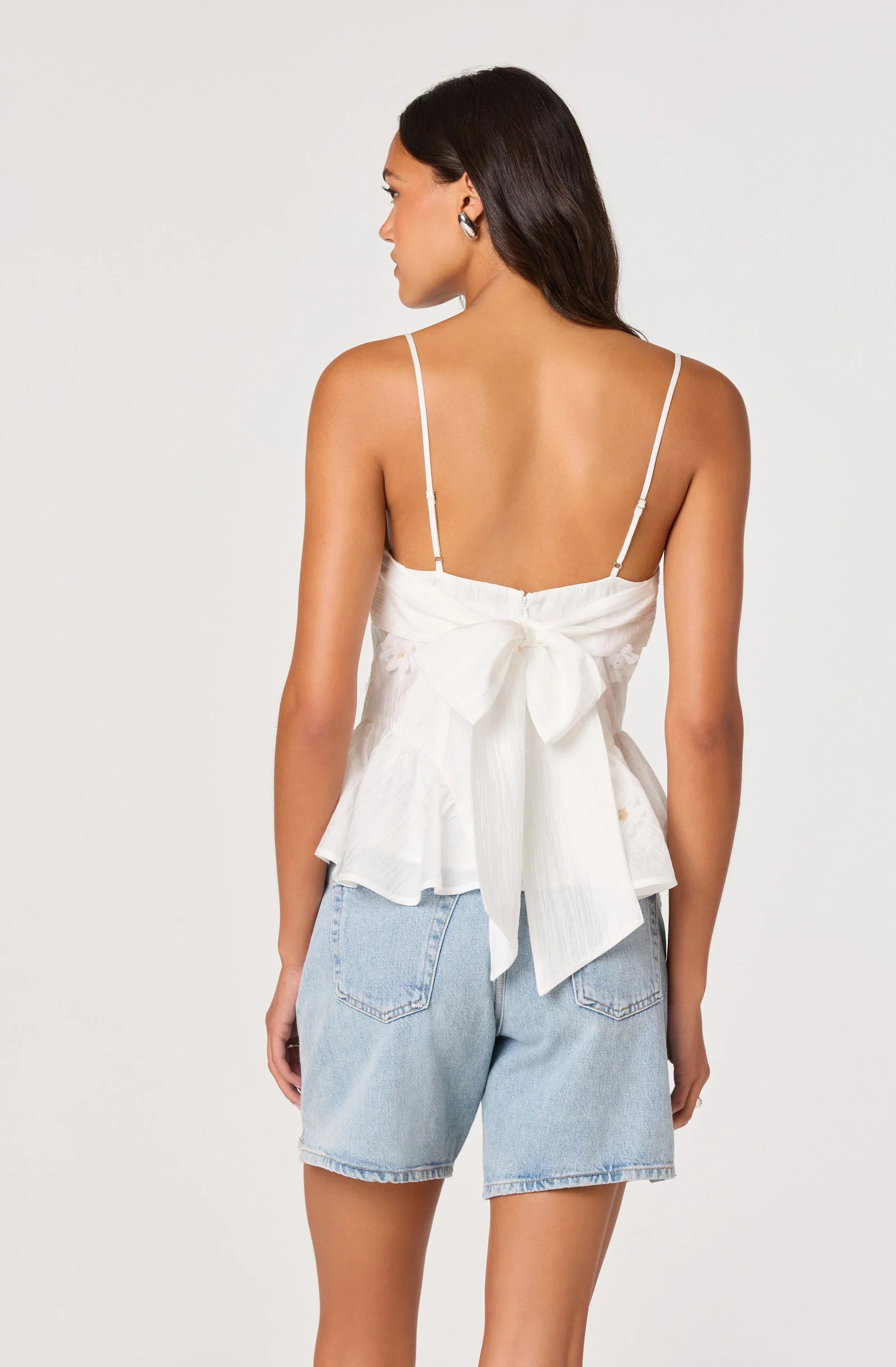 Inixyf Kassidy Floral Appliqué Peplum Top