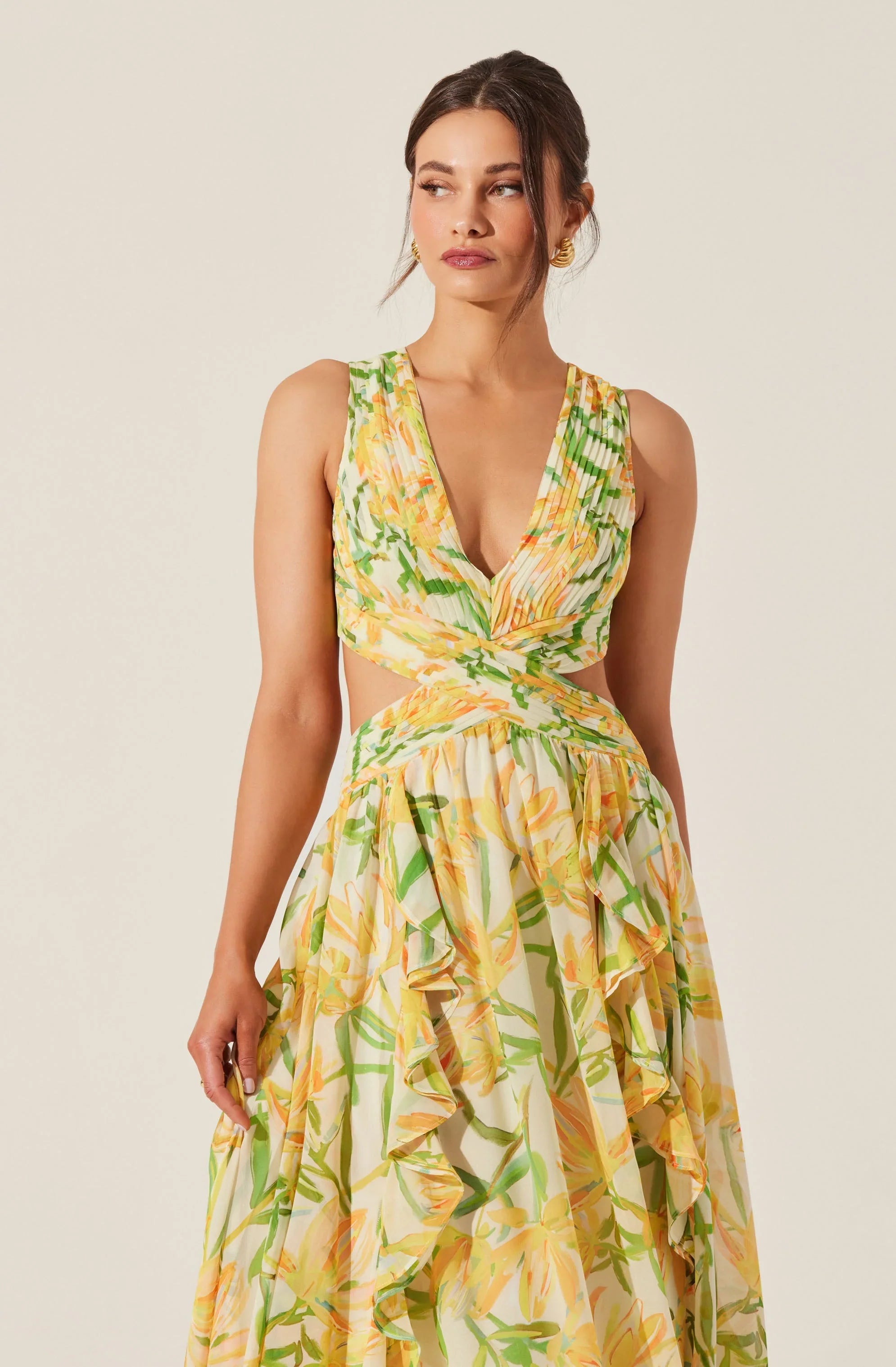 Lbruh Noya Floral Cutout Maxi Dress