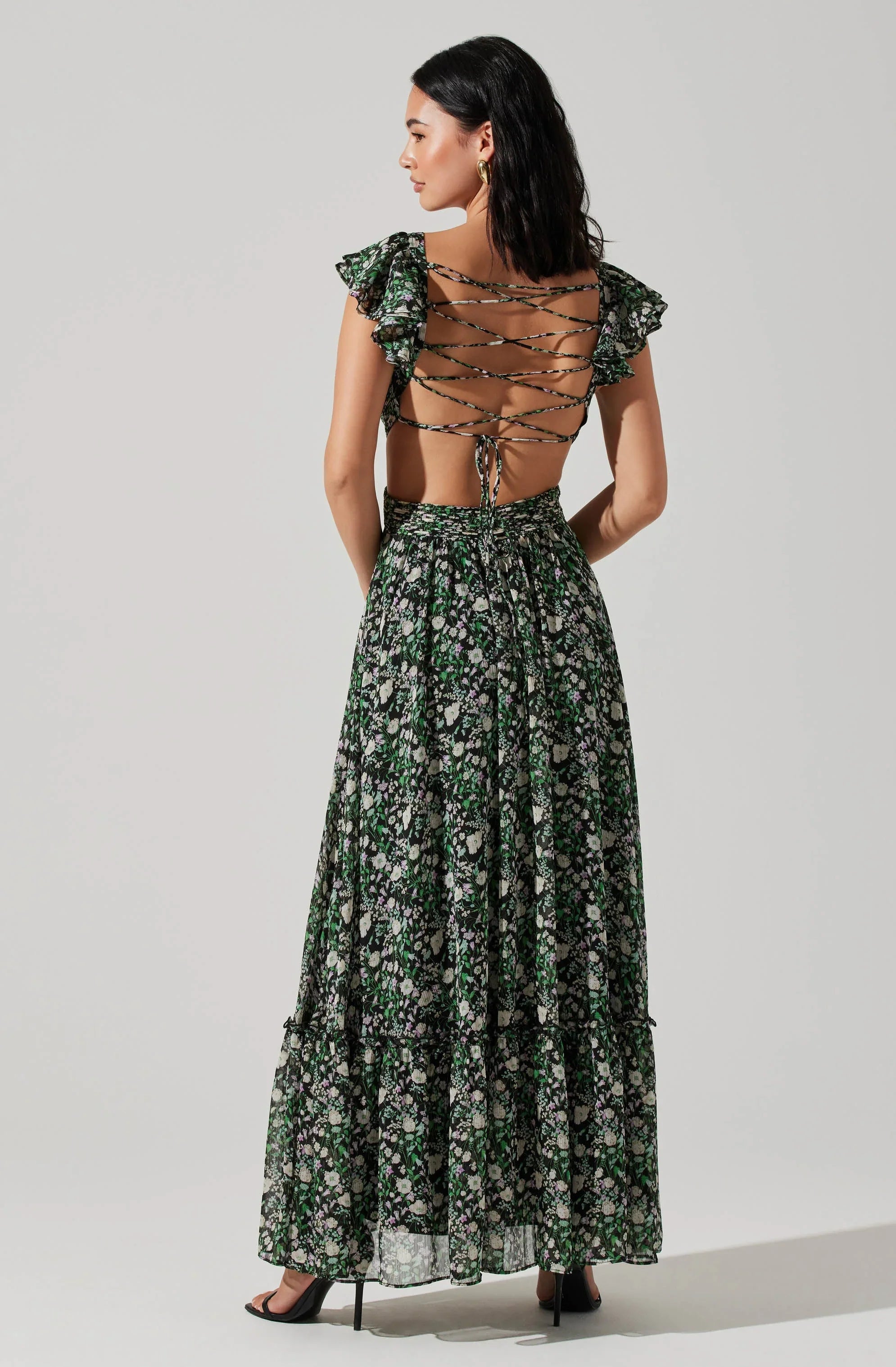Lbruh Primrose Floral Strappy Back Maxi Dress