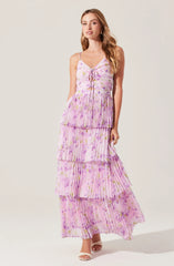 Lbruh Daytona Pleated Floral Maxi Dress