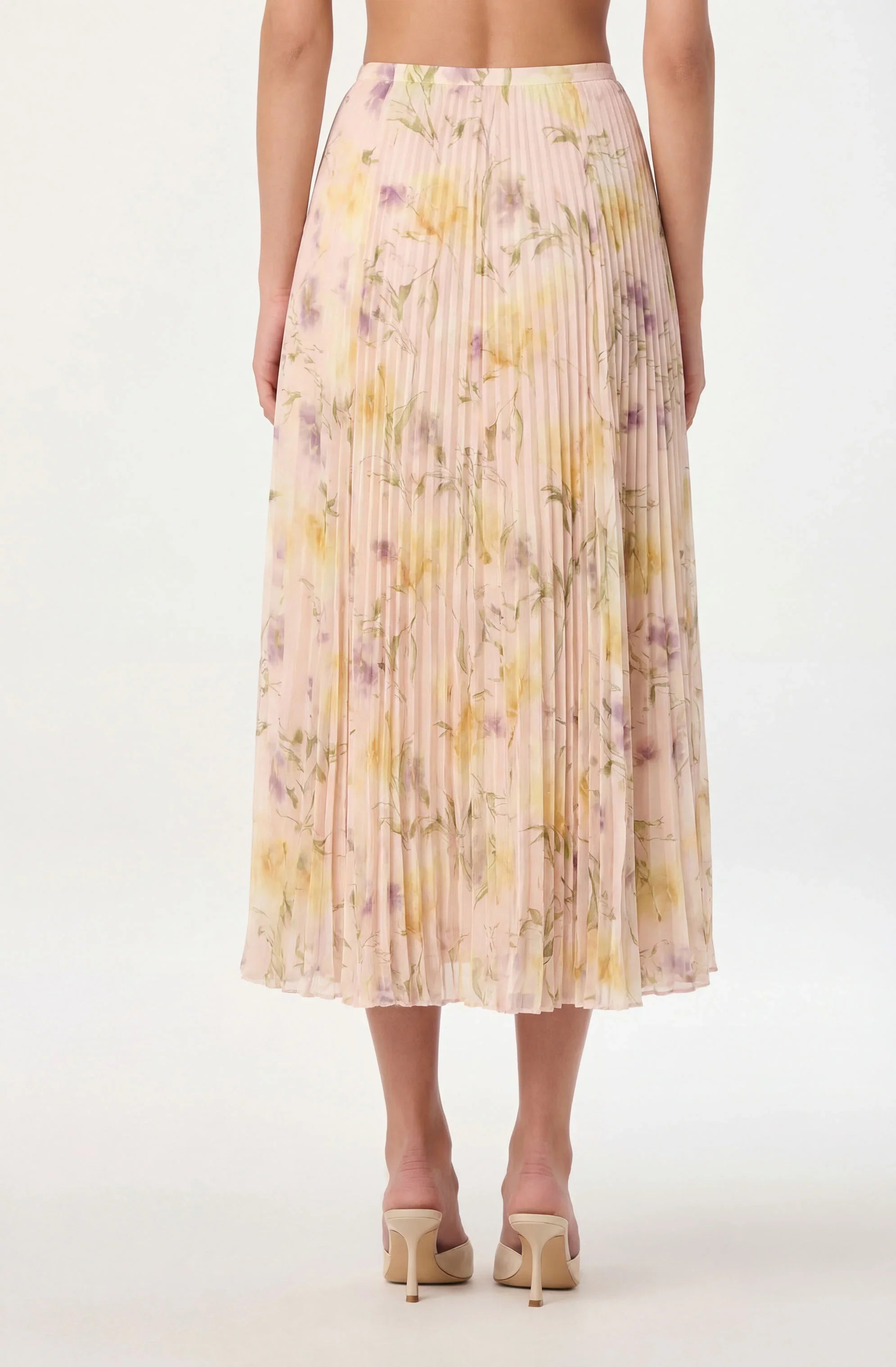Inixyf Fiori Pleated Maxi Skirt
