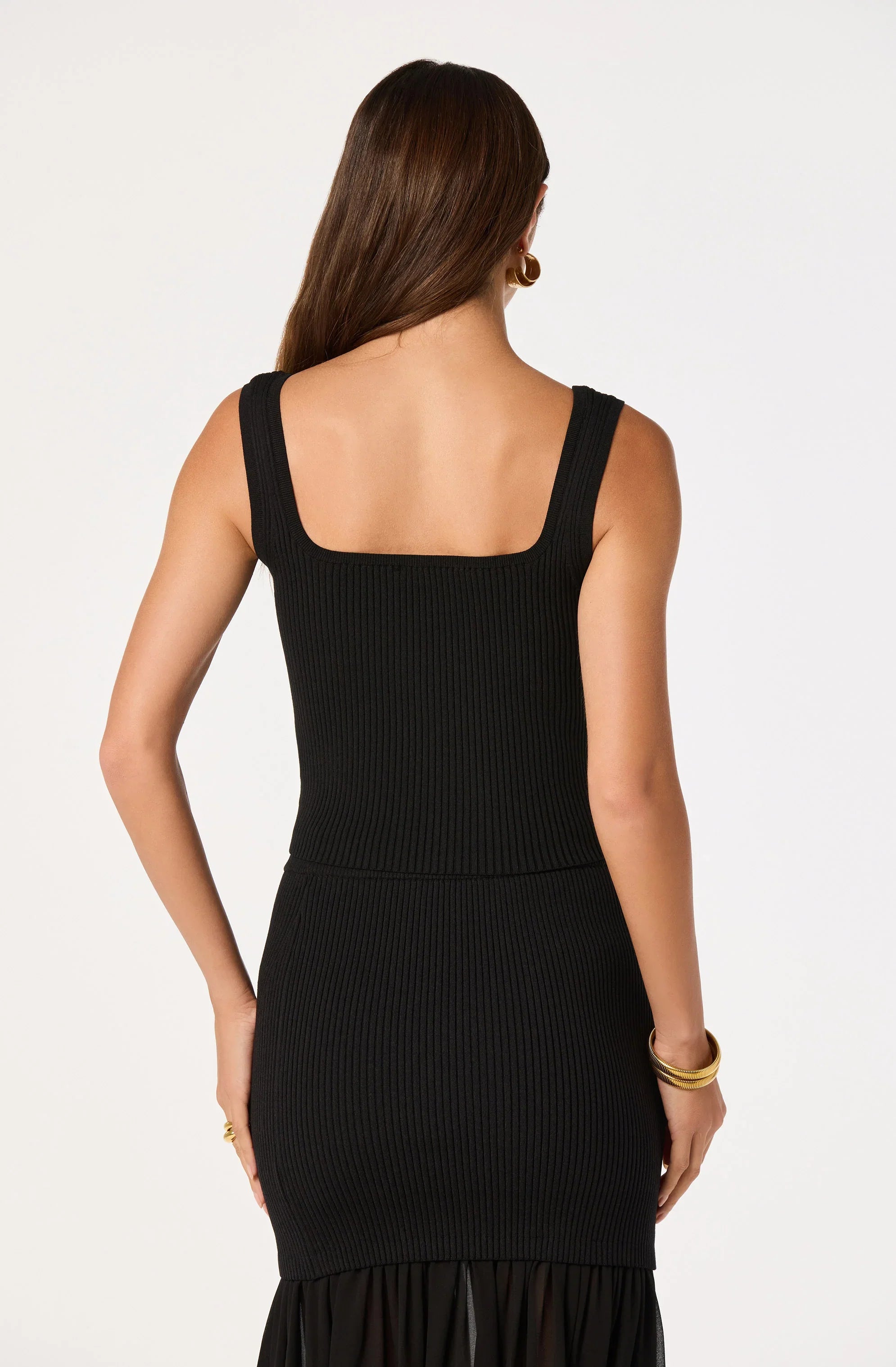Inixyf Halie Ribbed Knit Sweater Tank