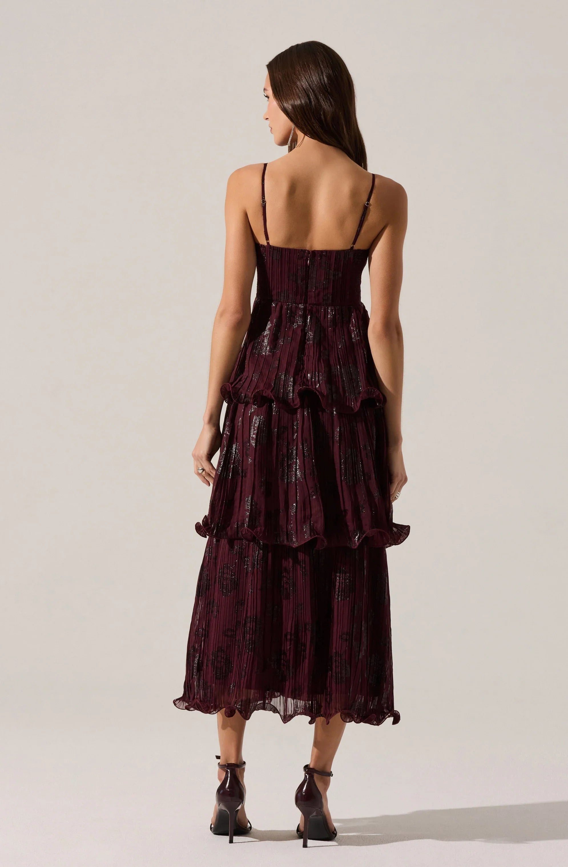 Lbruh Lupin Floral Pleated Maxi dress
