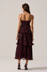 Lbruh Lupin Floral Pleated Maxi dress