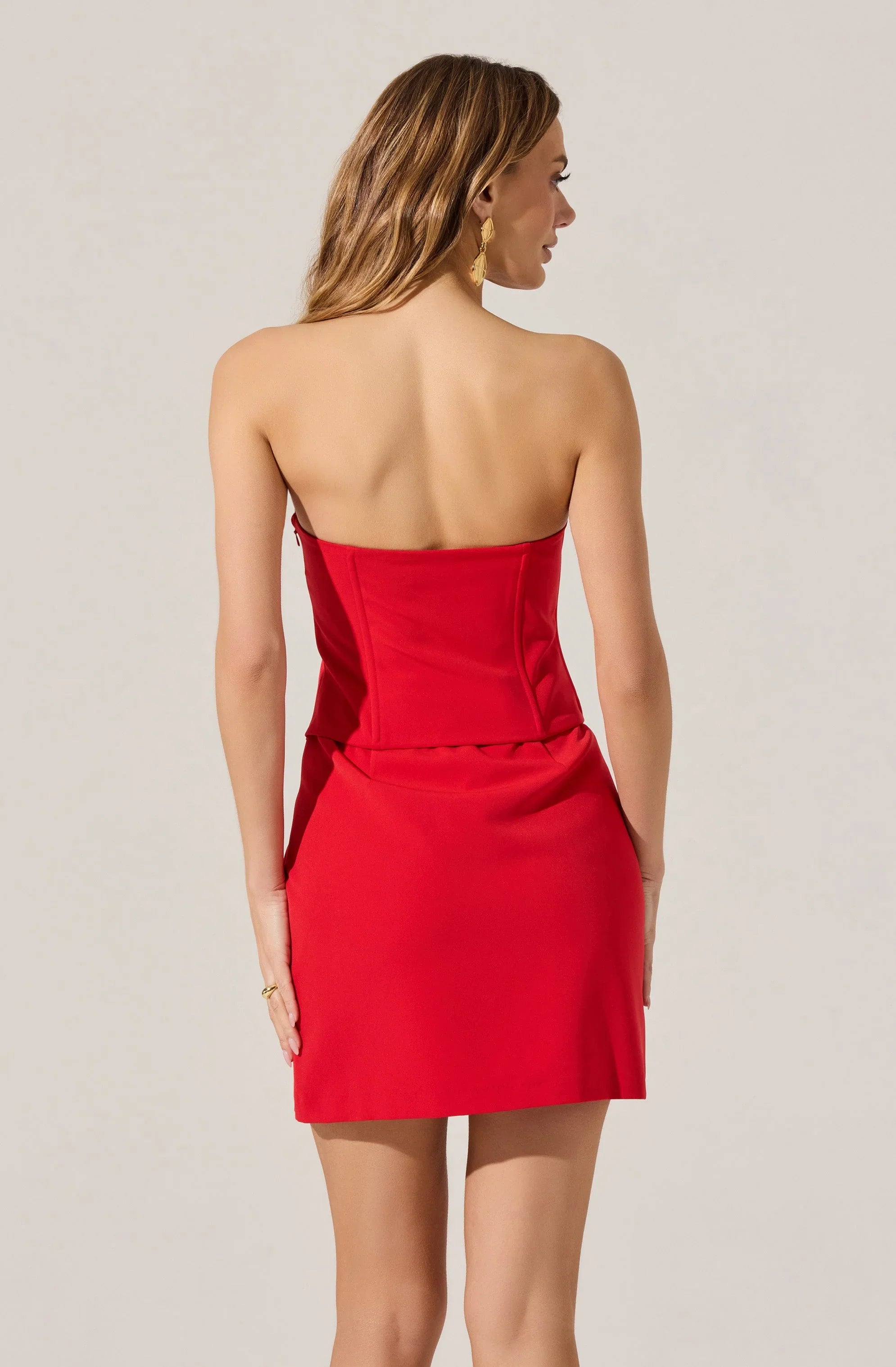Lbruh Strapless Layered Bow Mini Dress