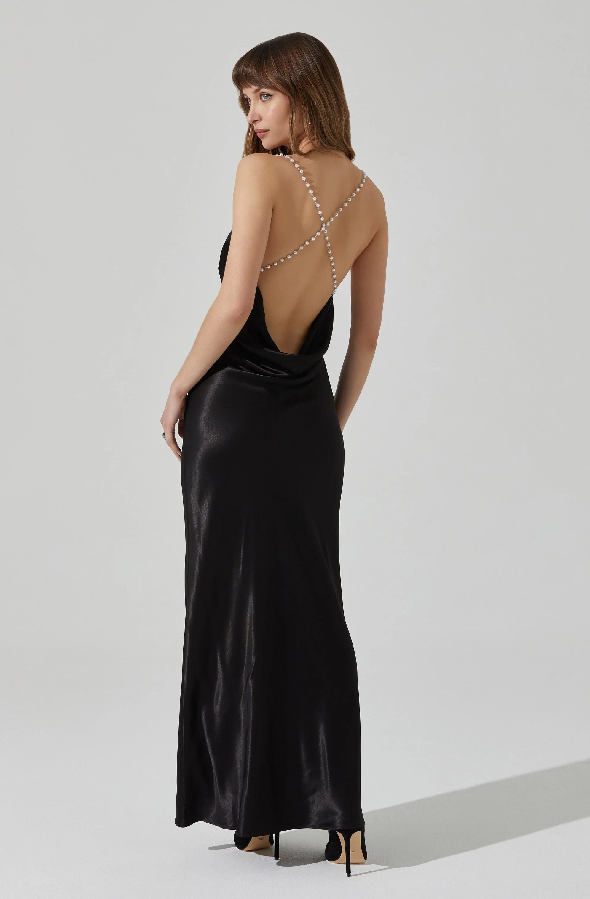 Lbruh Maxime Pearl Straps Maxi Dress