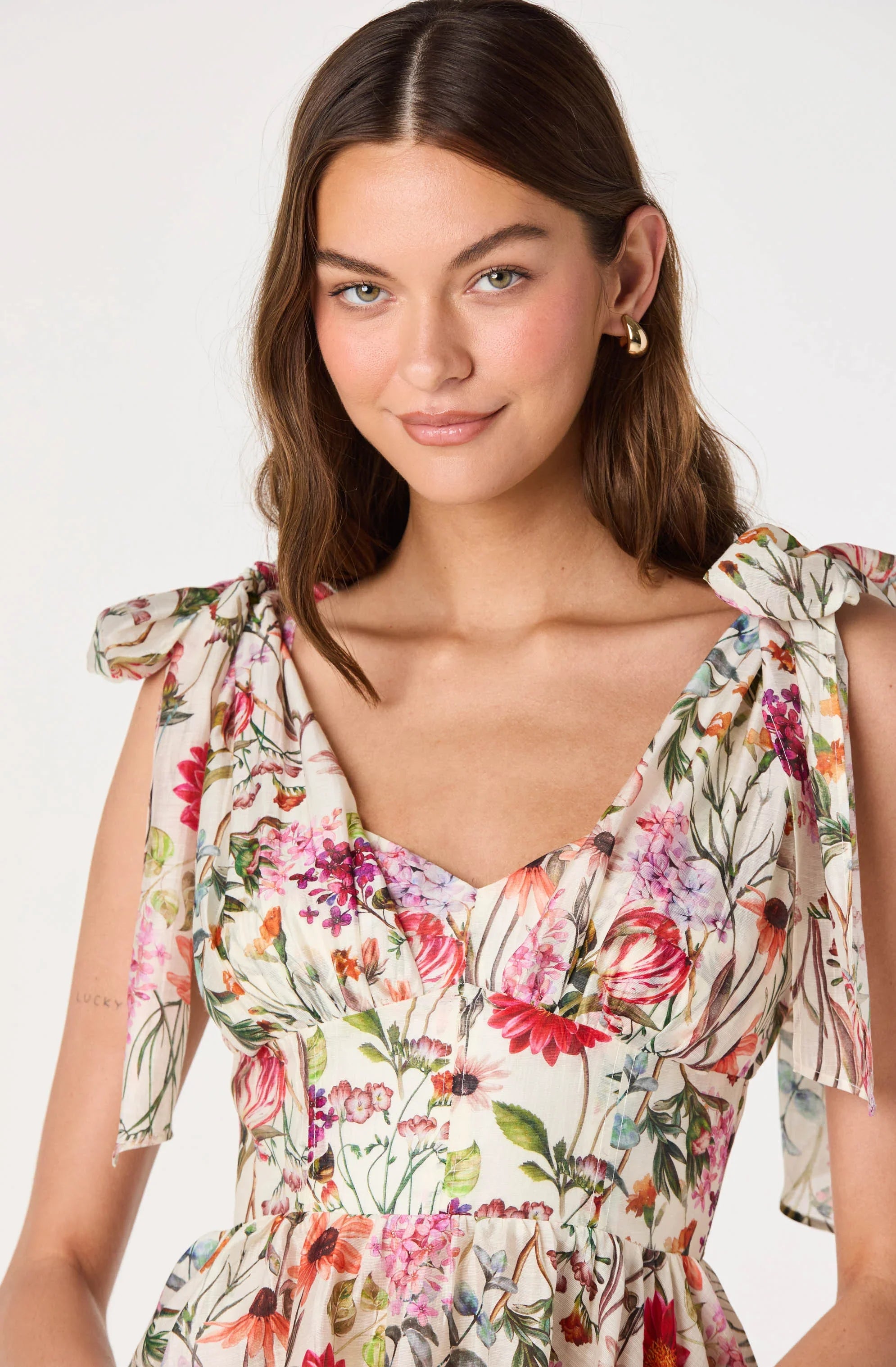 Inixyf Lenora Floral Corset Peplum Top
